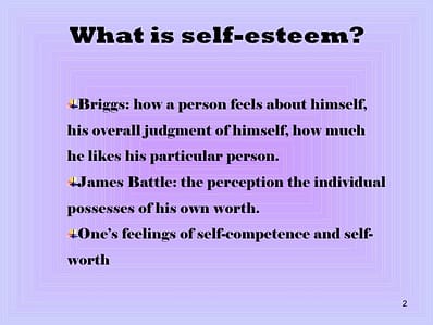 What is self esteem
